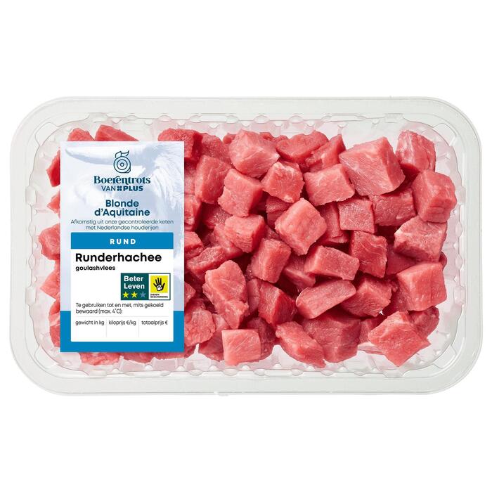 PLUS Boerentrots Runderhachee Goulashvlees (500g)