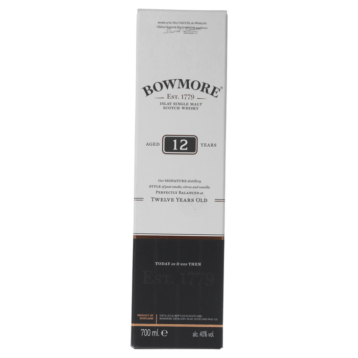 Bowmore Islay single malt Scotch whisky 12 years (rol, 0.7L)