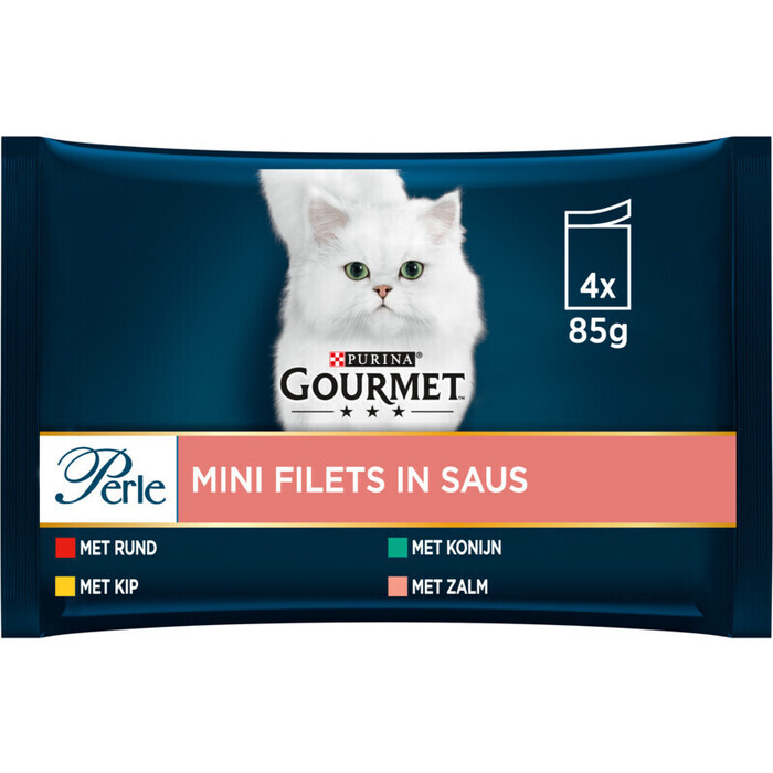 Perl pouch multi konijn-kip-rund-zalm (Stuk, 340g)