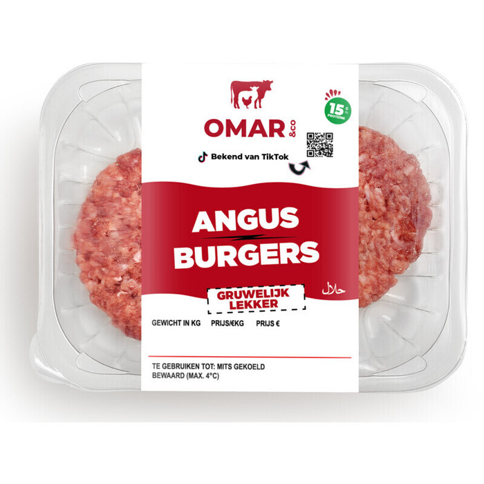 Omar Angus beef burger (2 × 125g)
