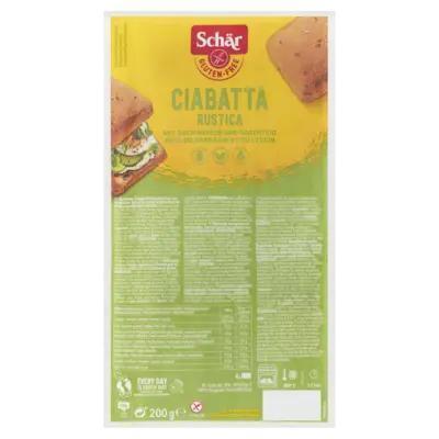 Schär Gluten Free Ciabatta Rustica 4 x 50 g (Stuk, 200g)