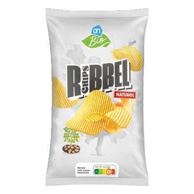 AH Biologisch Ribbelchips naturel (125g)