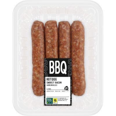 AH BBQ hotdog smokey bacon (280g)