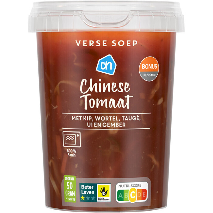 AH Verse soep Chinese tomaat (500g)