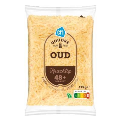 Geraspte Goudse oude kaas 48+ (zak, 175g)