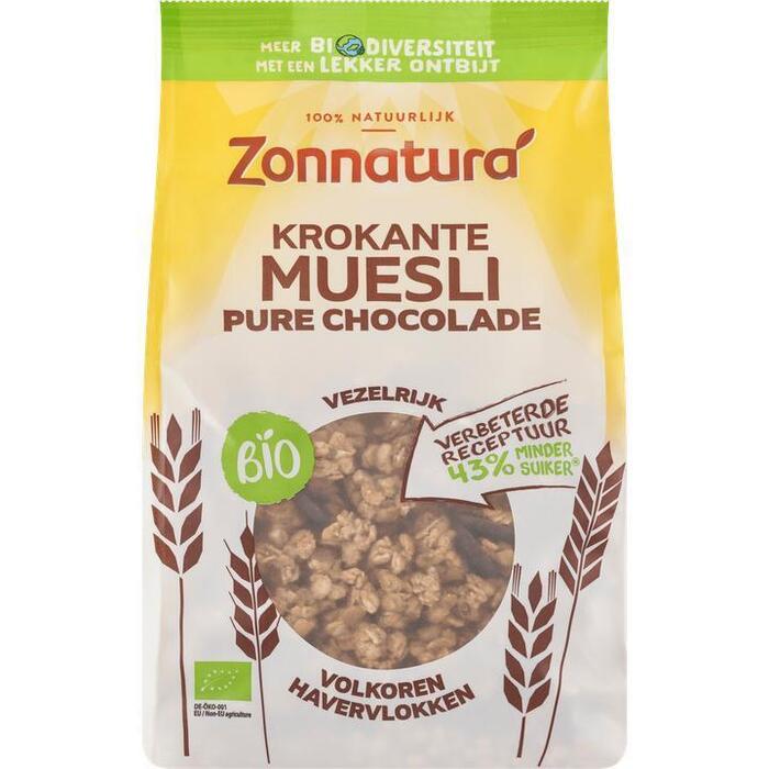 Zonnatura Bio Krokante Muesli Pure Chocolade 375g (375g)