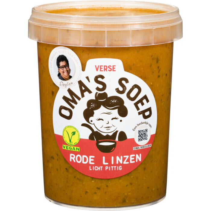 Oma's Soep Rode linzen soep (0.5L)