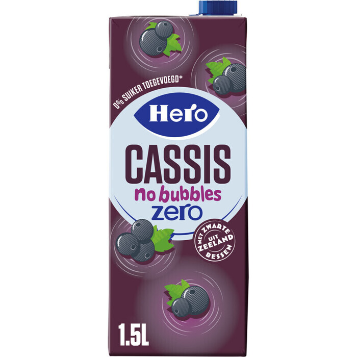 Hero Cassis Zero No Bubbles 1,5 L (1.5L)