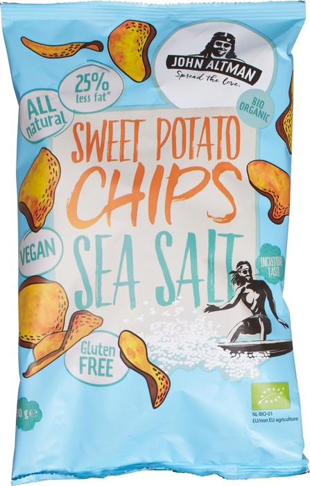 Zoete aardappelchips zeezout (90g)