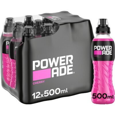 Powerade Cherry Isotonic Sports Drink 500ml (12 × 0.5L)