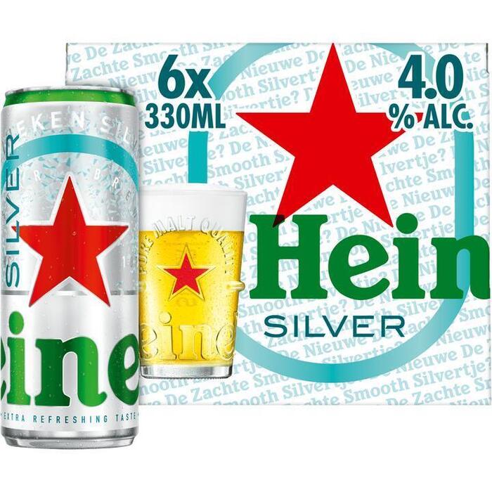 Heineken Silver Bier Blik 6 x 33 cl (6 × 33cl)