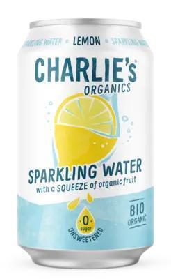 Charlie's Organics Citroen Water Bruisend & Geperst Fruit 330ml (33cl)