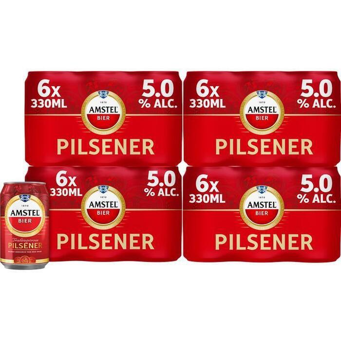 Amstel - Pilsener - Blik - 4 x 6 x 330ML (6 × 33cl)