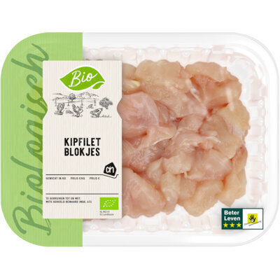 AH Biologisch Kipfiletblokjes (250g)