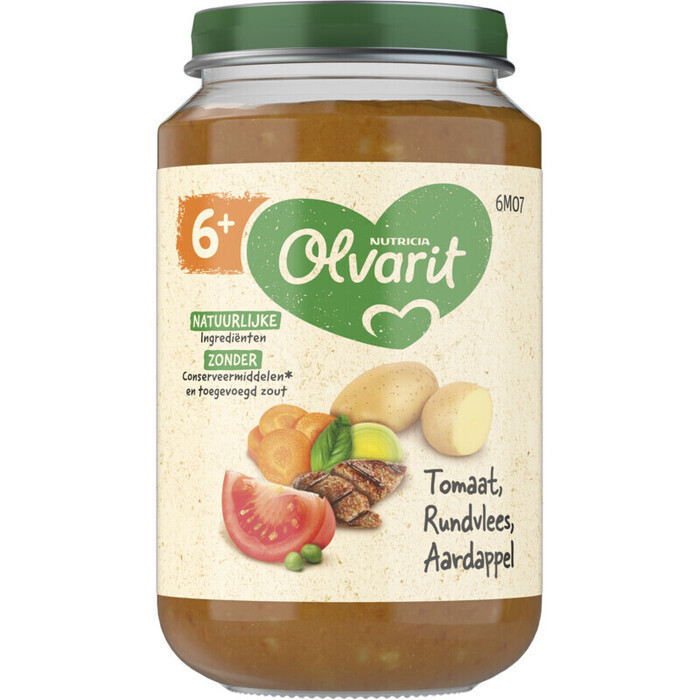 Tomaat rundvl aardappel wortel 6 mnd (Pot, 200g)