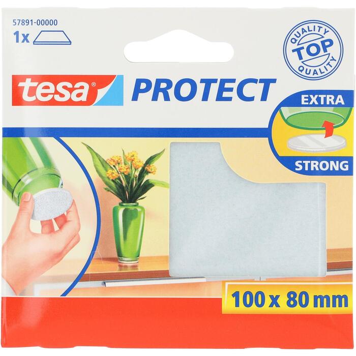 Tesa Vilt 100x80mm wit (Blister, 9g)