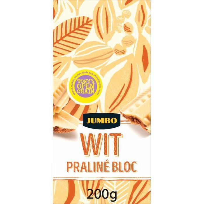 Jumbo Wit Praliné Bloc 200 g (200g)
