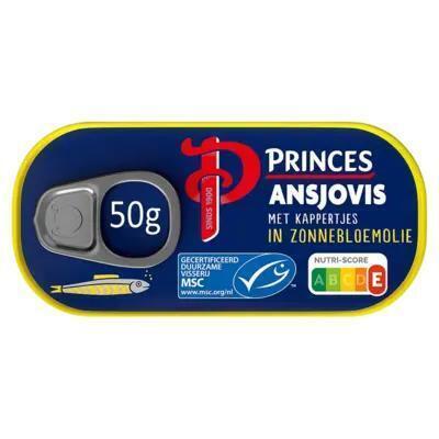 Princes Ansjovisfilets met kappertjes (Blik, 50g)