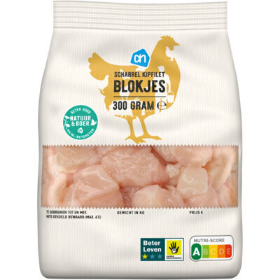 AH Scharrel kipfilet blokjes (300g)