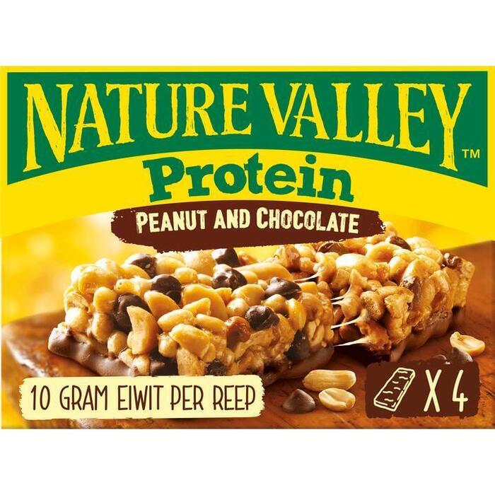 Nature Valley Protein pinda & chocolade (Doos, 4 × 40g)