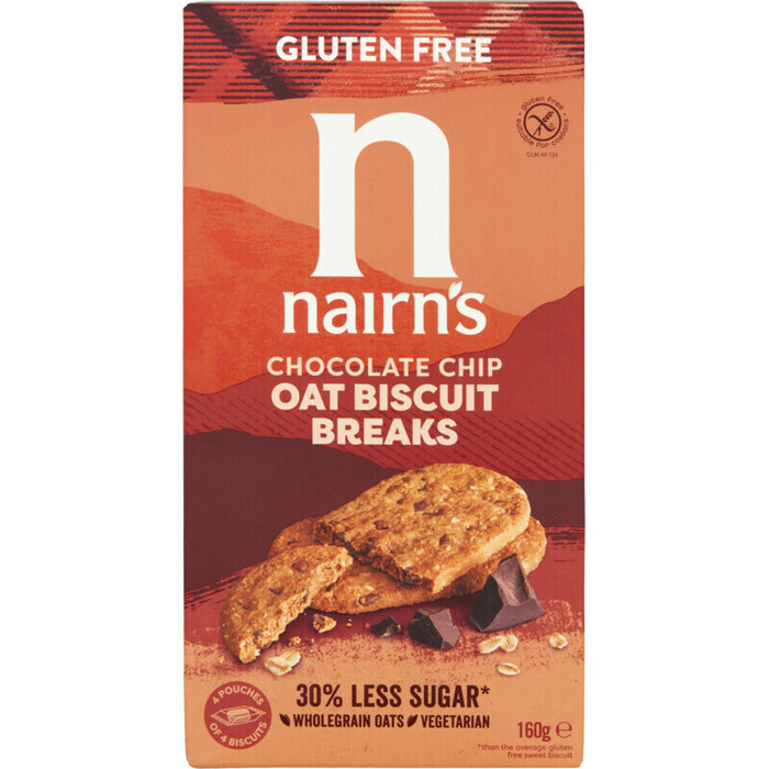 Nairn's Gluten Free Biscuit Breaks Oats & Chocolate Chip 160 g (160g)