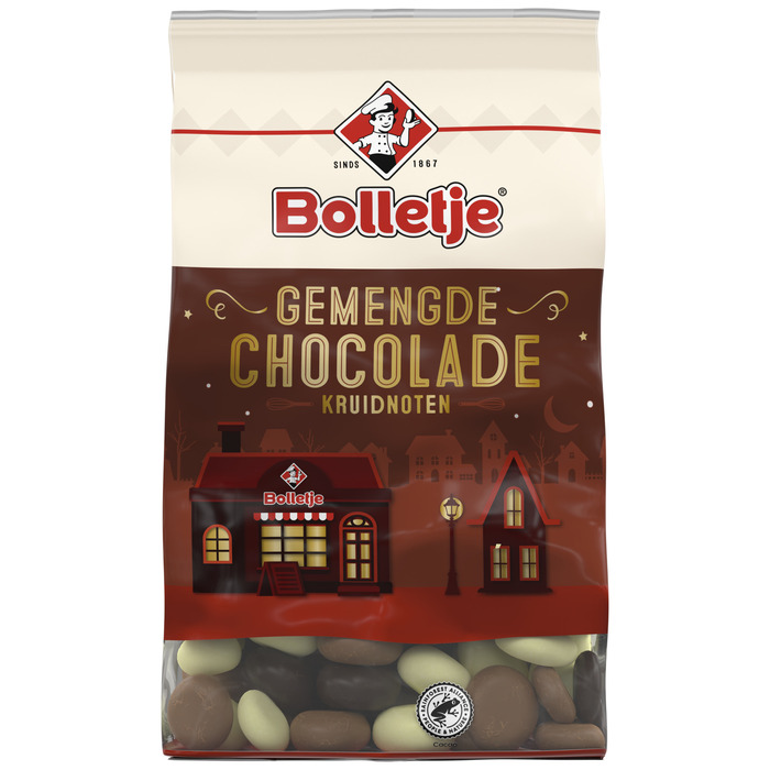 BOLLETJE Kruidnoten Chocolade Gemengd RFA MB 250g (250g)