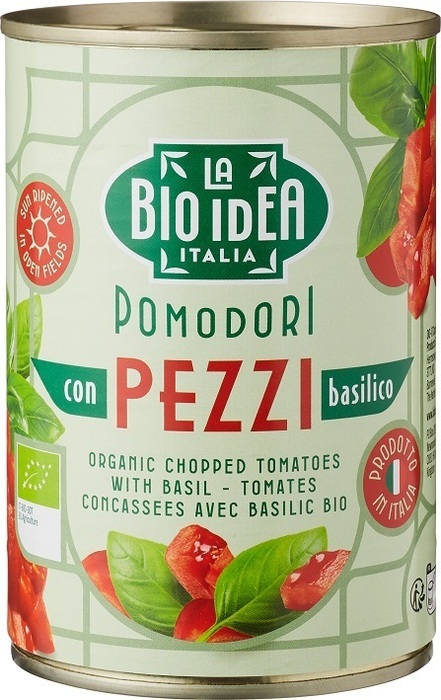 Tomatenstukjes basilicum (400g)