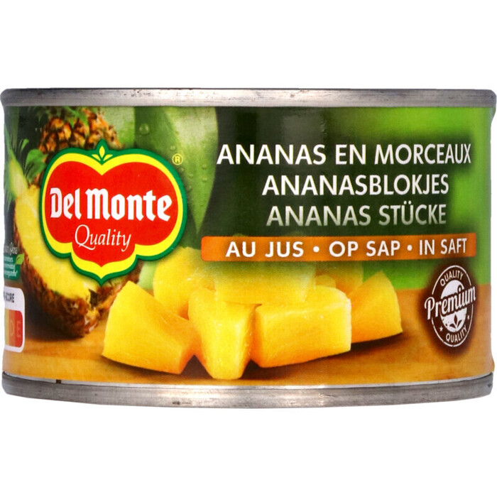 Ananas stukjes Op Sap (blik, 230g)