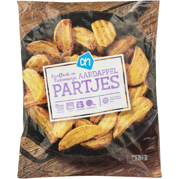 Aardappel Partjes met knoflook en rozemarijn (zak, 600g)