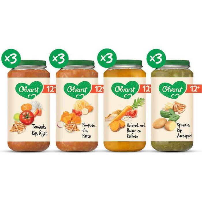 Olvarit Variatiemenu Maaltijden 12+ Maanden 12 x 250g (3kg)