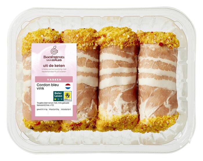 Beter Leven Cordon bleu vink (4 × 102g)