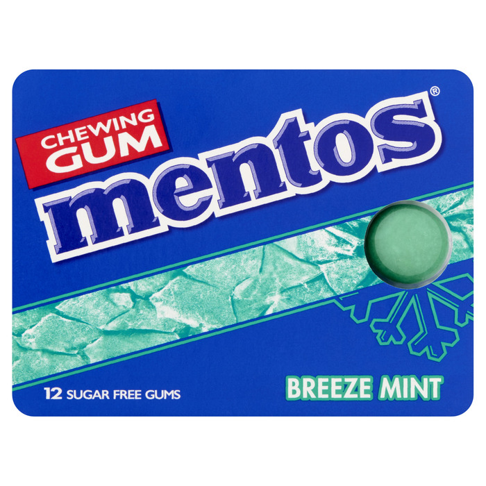 Mentos Gum Breeze Breeze Mint Single 175 Gram (12 × 1.46g)