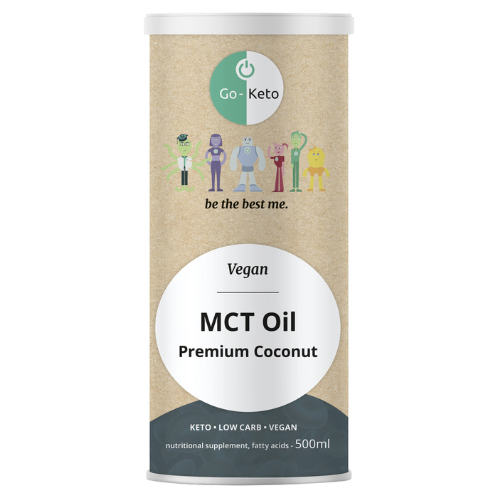 Go-Keto MCT Olie Vegan Premium Coconut 500 ml Doos (0.5L)