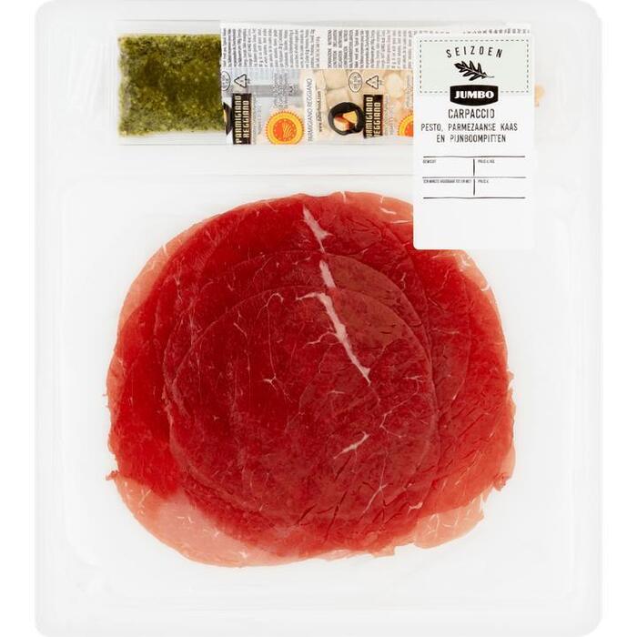 Jumbo Carpaccio Pesto met Parmezaanse Kaas, Pestodressing en Pijnboompitten 128 g (128g)