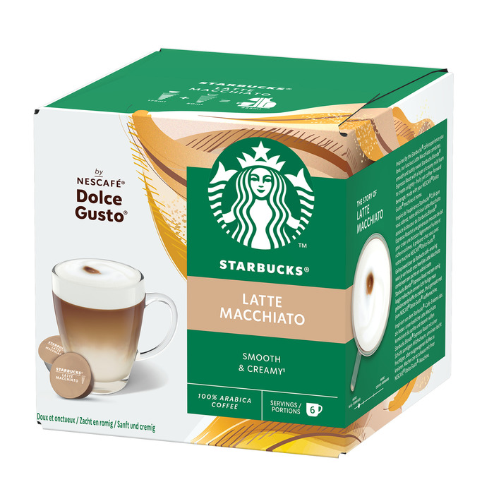 Starbucks® Latte Macchiato by Nescafé® Dolce Gusto® 12 Capsules (129g)