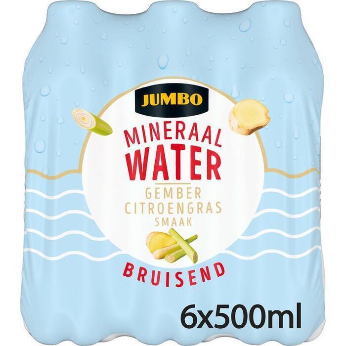 Jumbo Bruisend Water Gember-Citroengras 6 x 500ML (6 × 0.5L)