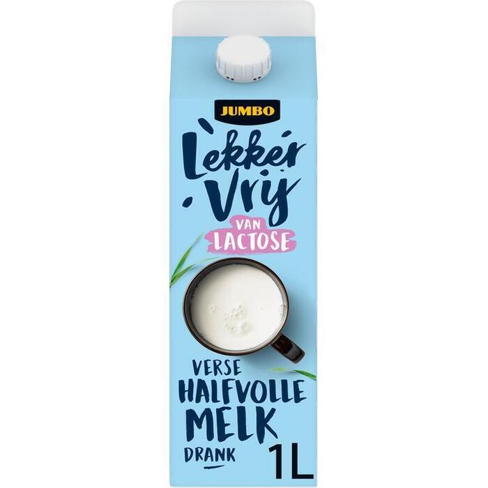 Jumbo Lekker Vrij van Lactose Verse Halfvolle Melkdrank 1L (1L)