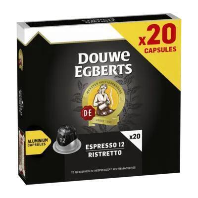 Douwe Egberts Espresso Ristretto Koffiecups Voordeelpak 20 Stuks (104g)