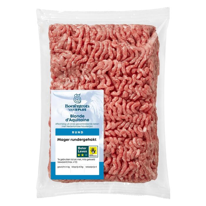 PLUS Boerentrots Mager rundergehakt Blonde D'Aquitaine (Zak, 500g)