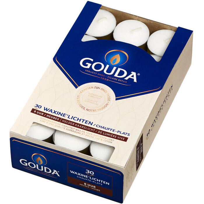 Gouda Waxinelichten helder kaarslicht 8 uur