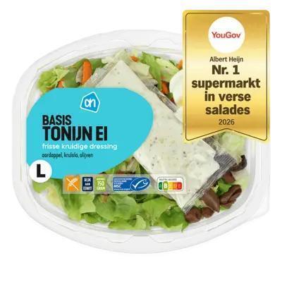 AH Basis maaltijdsalade tonijn (bak, 450g)