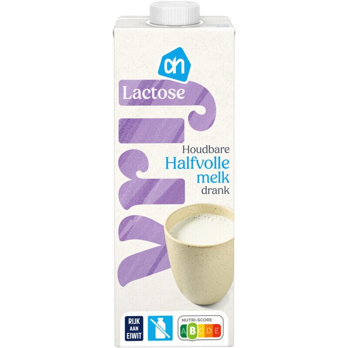 Houdbare halfvolle melk lactosevrij (pak, 1L)