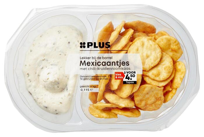 PLUS Chili-kruidenroomkaas met mexicaantjes (Kuipje, 115g)