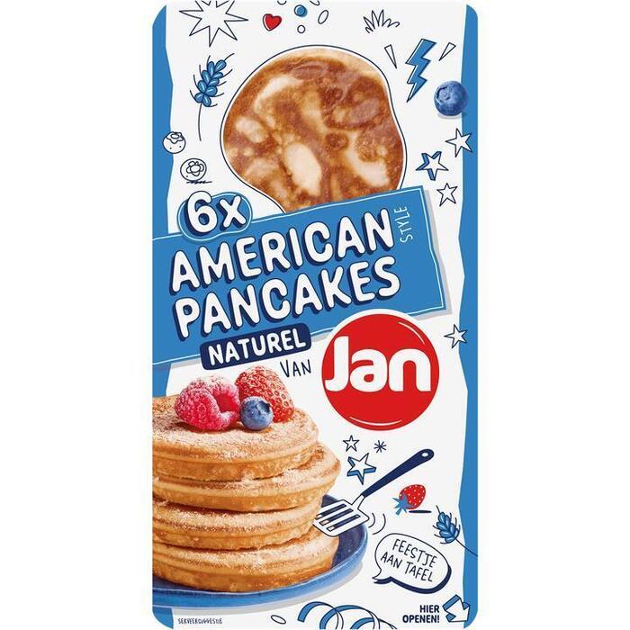 Jan American Style Pancakes Naturel 6 Stuks 300g (300g)