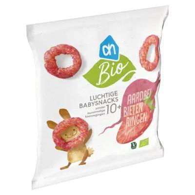 AH Biologisch Luchtige babysnacks aardbei bieten 10m+ (20g)