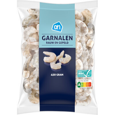 Roze Garnalen rauw & gepeld (zak, 450g)