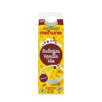 Bolletjes vanille vla met crunch (Pak, 1L)