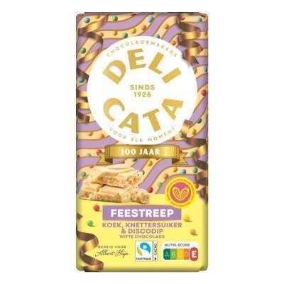 Delicata Reep wit koek, knettersuiker & discodip (150g)
