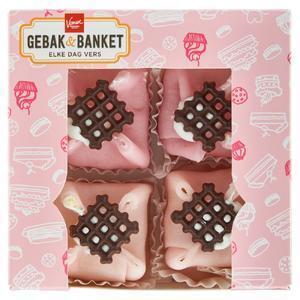 Vomar Gebak & Banket Kasteeltjes 4 Stuks 176 gram (176g)