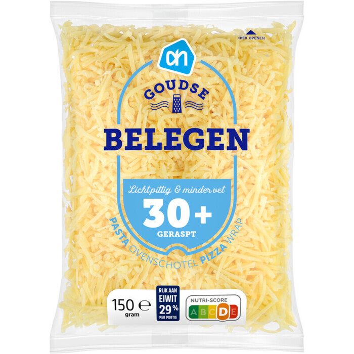 Geraspte Goudse belegen kaas 30+ (zak, 150g)